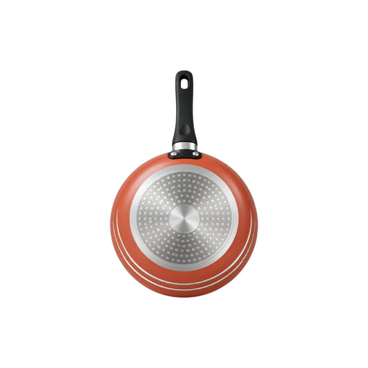 Ovida Red Speckled Frying Pan with Black Ergonomic Handle
