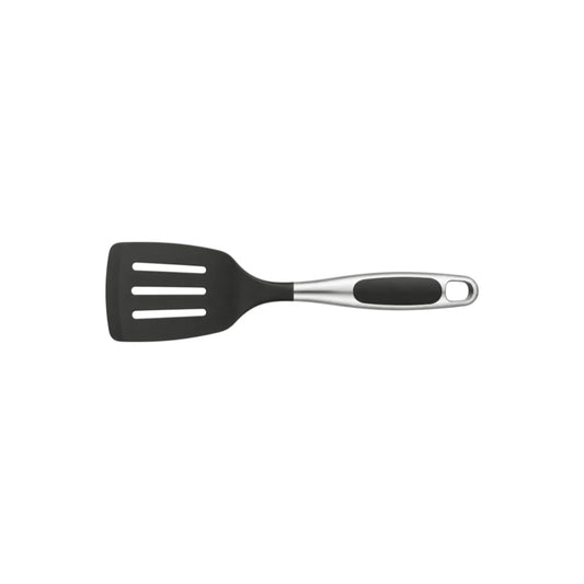 Ovida Black Slotted Kitchen Spatula with Stainless Steel Handle