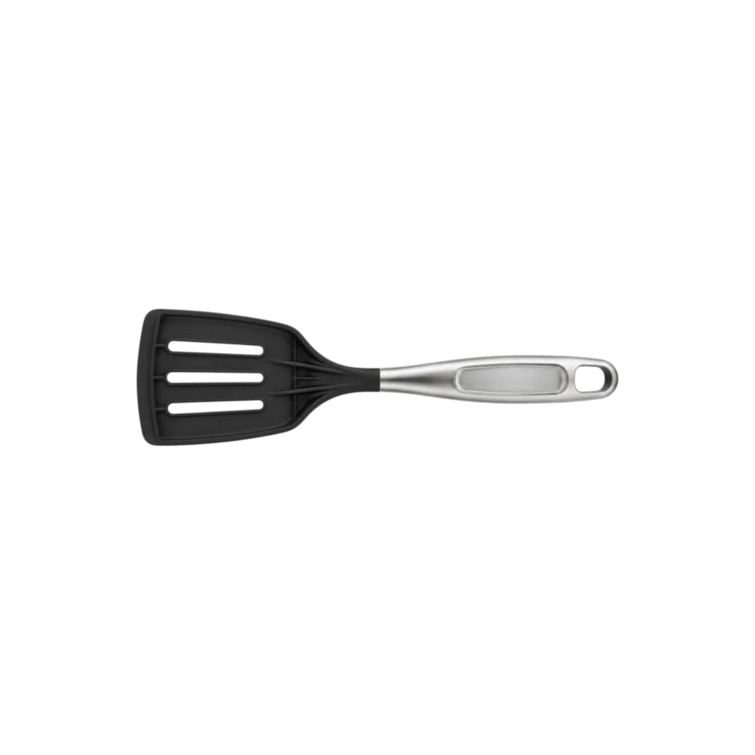 Ovida Black Slotted Kitchen Spatula with Stainless Steel Handle