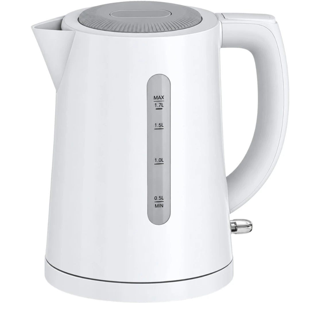 Ovida Modern White Electric Kettle With Water Level Indicator