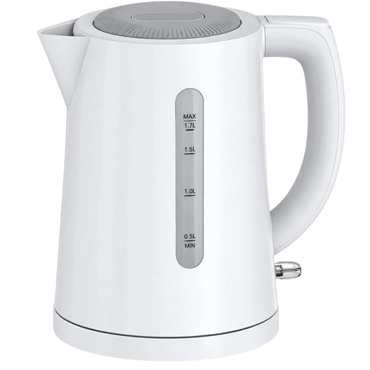 Ovida Modern White Electric Kettle With Water Level Indicator