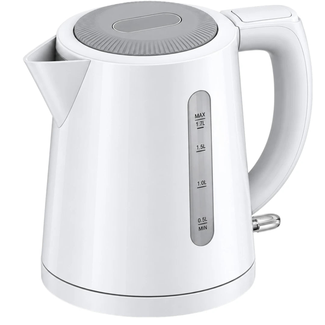Ovida Modern White Electric Kettle With Water Level Indicator