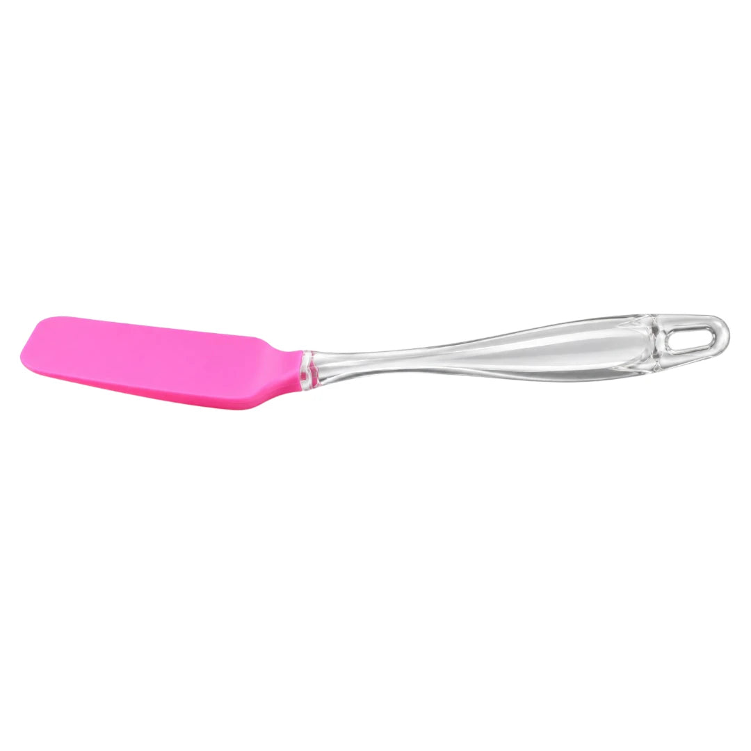 Ovida Pink Silicone Kitchen Spatula with Transparent Ergonomic Handle
