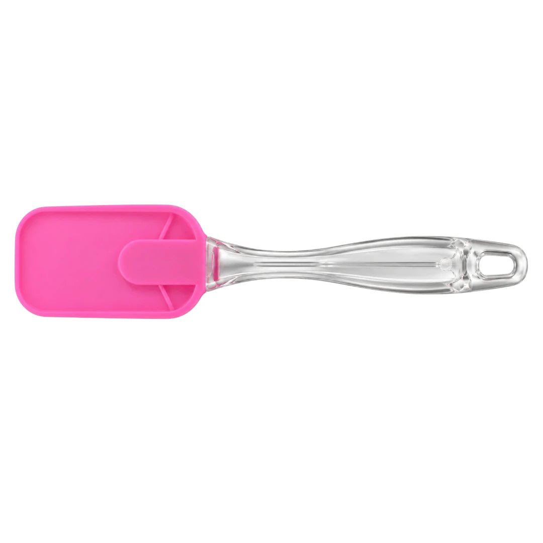 Ovida Pink Silicone Kitchen Spatula with Transparent Ergonomic Handle
