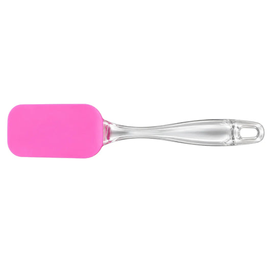 Ovida Pink Silicone Kitchen Spatula with Transparent Ergonomic Handle