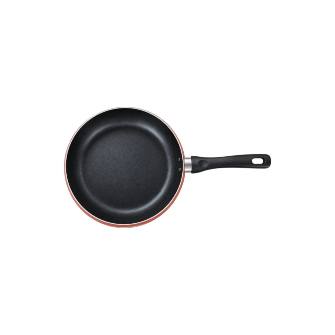 Ovida Red Speckled Frying Pan with Black Ergonomic Handle