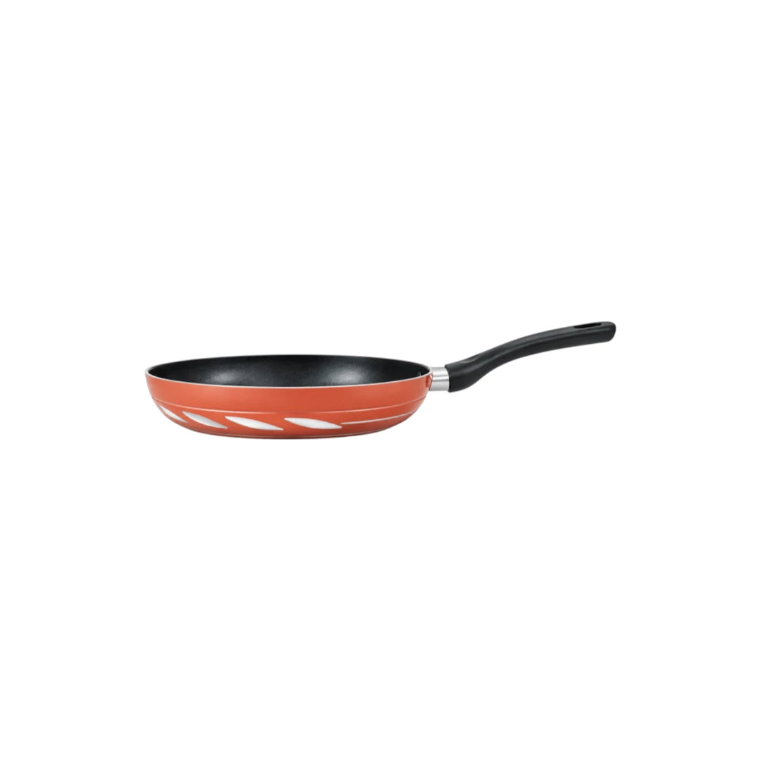 Ovida Red Speckled Frying Pan with Black Ergonomic Handle