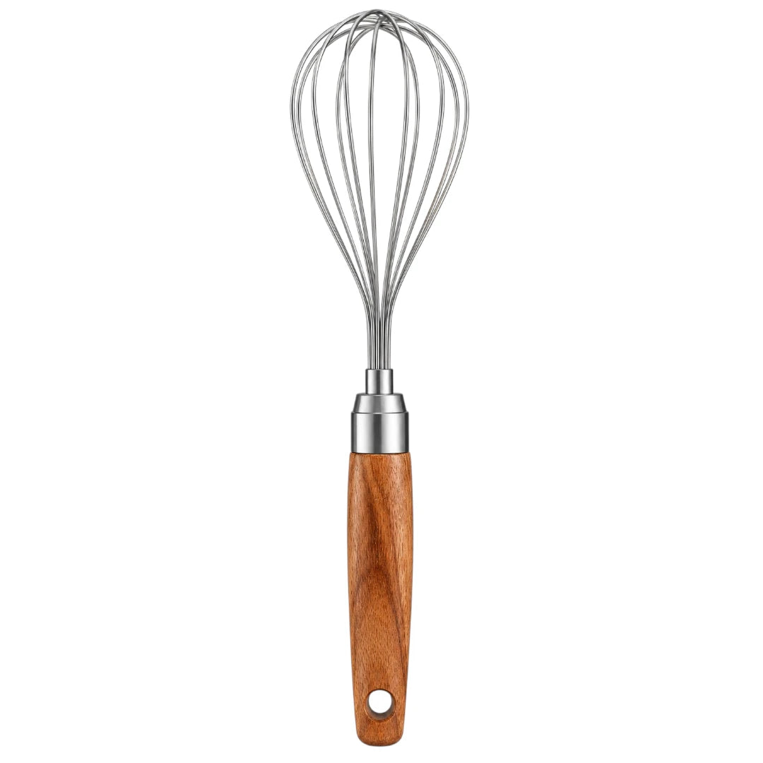 Ovida Stainless Steel Balloon Whisk with Natural Wood Handle