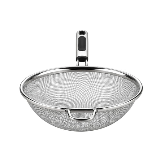 Ovida Stainless Steel Fine Mesh Kitchen Sieve with Handle
