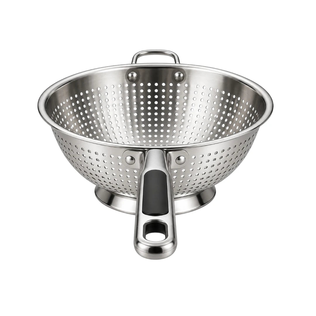 Ovida Stainless Steel Perforated Kitchen Colander with Long Handle