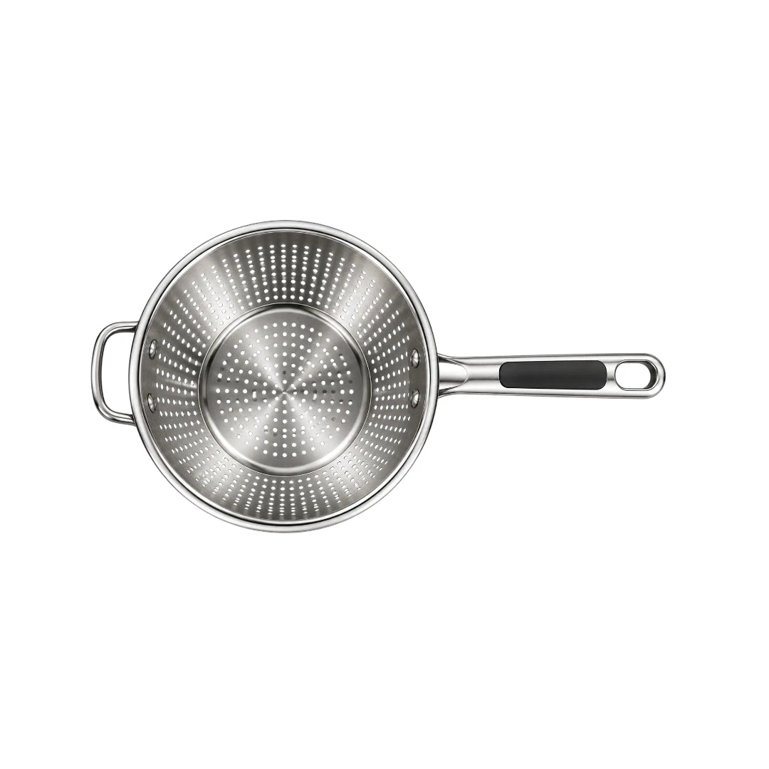Ovida Stainless Steel Perforated Kitchen Colander with Long Handle