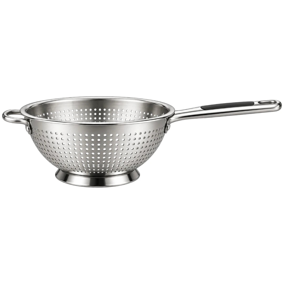Ovida Stainless Steel Perforated Kitchen Colander with Long Handle